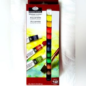 12 PC ROYAL & LANGNICKEL ESSENTIALS WATERCOLOR ARTIST COLORS BRAND NEW IN BOX!
